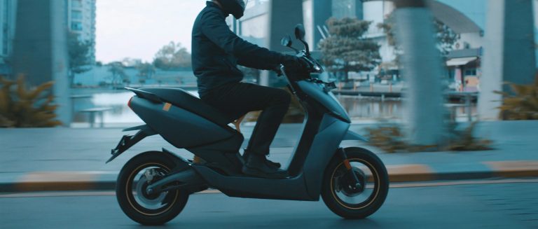 Rider on an electric motorcycle, representing EV and e-bike imports from China to Pakistan